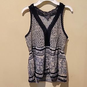 ❤️ NWOT! LUCKY BRAND BOHO LACE TRIM TANK TOP, XS
